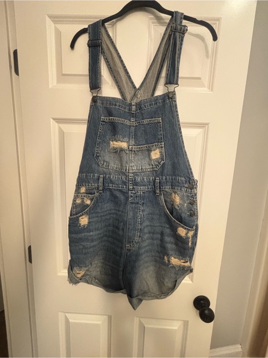 We The Free Pants - We The Free/Free People Light Blue Denim Shortalls